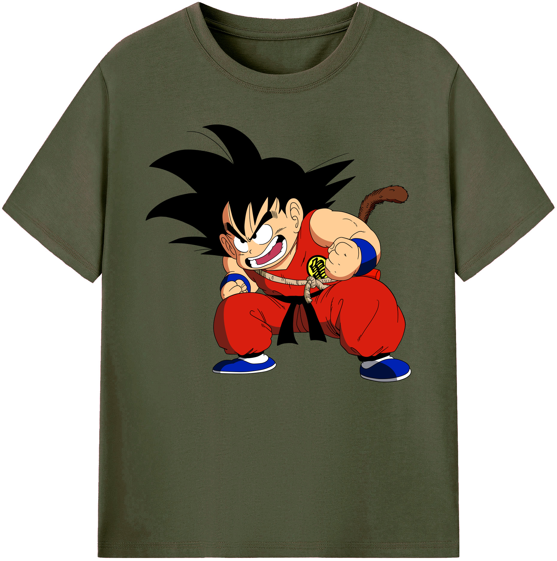 （画像用） ドラゴンボール 孫悟空（そん ごくう）Son Goku カカロット DRAGON BALL Kakarotto 綿100％ メンズ半袖Tシャツ｜肌触りやわらか＆通気性